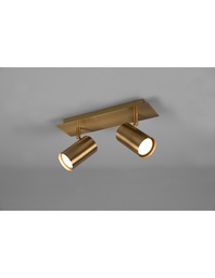[S-TRIO802400204] Faretto Marley 2 Spot GU10 Ottone Invecchiato L30 cm