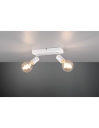 [S-TRIOR80182031] Faretto Spot 2xE27 Vannes Bianco L26 cm Trio Lighting