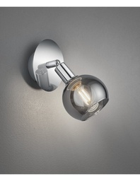 [S-TRIOR80591006] Faretto Spot Da Soffitto Cromo Con Vetro Fumé Trio Lighting