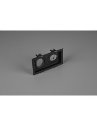 [S-TRIO651600232] Faretto da Incasso Rettangolare Kenai 2xGU10 Nero L17 cm Trio Lighting