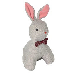 [S-V1870800000] Fermaporta in tessuto coniglio grigio - 22x18x34 cm