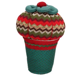 [S-V8534230000] Fermaporta in tessuto rosso verde cactus cmø8/15h24