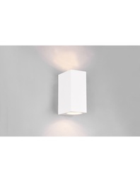 [S-TRIO204269231] Lampada Parete Squadrata Doppia Emissione GU10 Roya Bianco IP44 Trio Lighting