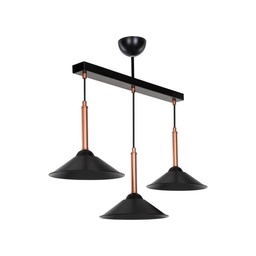 [S-FZ97679] Lampada a sospensione Mandarin MDL4221 con paralumi metallo nero