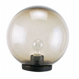 [S-SOV411/06] Lampada da esterno in termoplastico con sfera fumé Ø 25cm nero