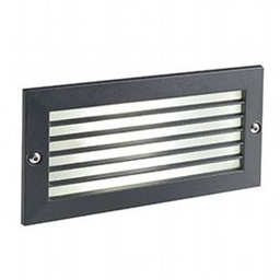 [S-SOV98214/06] Lampada da incasso in alluminio pressofuso con diffusore in vetro satinato nero