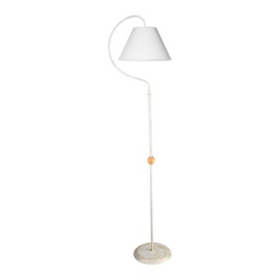 [S-FZ95850] Lampada da terra a stelo Geo ASZ1043 con paralume tessuto bianco