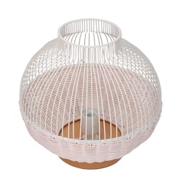 [S-V3725770000] Lampada in rattan bianco con base cmø30,5h29,5