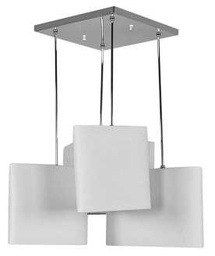 [S-V9158020000] Lampadario Moderno Bianco in Metallo e Vetro - 72x68x63 cm
