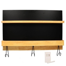 [S-V4612150000] Lavagna con Appendino Legno 3 Posti e Gessetto cm60x40-47x8