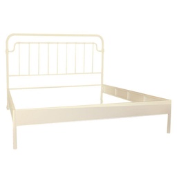 [S-V6440460000] Letto matrimoniale bianco con nodi - 160x195x115h cm