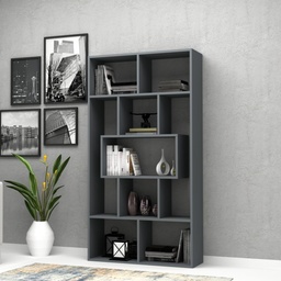 [S-FZ95707] Libreria Face grigio cemento 90x30x170H cm.