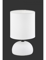 [S-TRIOR50351001] Lumetto Bianco Base Ceramica Paralume Tessuto Trio Lighting