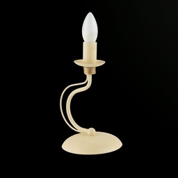 [S-BL105-LT-AV] Lumetto in ferro Avorio Decape rifinitura Oro una luce 17x h27 cm