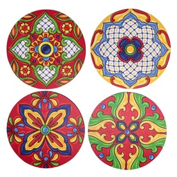 [S-V1307230000] Mattonella legno assortita rosso tondo ø20x0,5 - Confezione 4pz