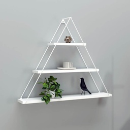 [S-FZ97232] Mensola triangolare 3 ripiani Moset bianco totale MT191006