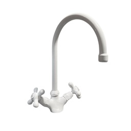 [84151] Miscelatore da cucina bicomando bianco Paini Monaco 08WH572  30x20x4,3 cm