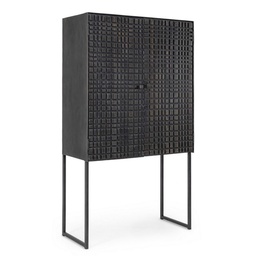 [S-B0746826] Mobile 2 ante in acciaio stile industriale - 90x40x160 cm