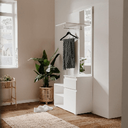 [S-FZ99040] Mobile ingresso Image41B bianco con specchio