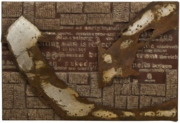 [S-QU/131] Olio su tela multicolor con telaio in metallo, dimensioni 120x80x3 cm