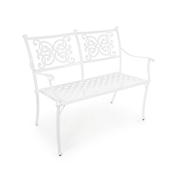 [S-B0805094] Panca Giglio bianco da esterno cm 110 x 59 x 85 h