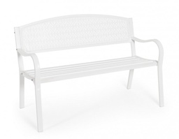 [S-B0802974] Panca Elegante e Funzionale per Spazi Esterni - Lizette Bianco - 123x55x84 cm