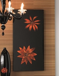 [S-LC/006] Pannello decorativo con finitura in legno nero, 60x120x4 cm