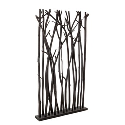 [S-B0680479] Paravento in legno naturale nero 100x18,5x180h cm