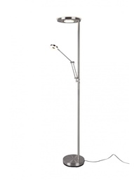 [S-TRIO424210307] Piantana LED Dimmer con Spot da Lettura Barrie Nichel Opaco