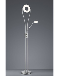 [S-TRIOR42412107] Piantana Led Rennes Nichel con Luce da Lettura Orientabile