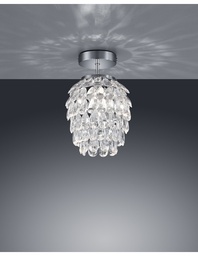 [S-TRIOR60451006] Plafoniera Decorativa Petty Grappolo Gemme Cromo Ø20 cm