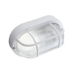 [S-SOV46/02] Plaf.C/Gabbia In Resina  linea echo ovale  bianco