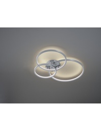 [S-TRIO652710307] Plafoniera 3 Anelli Led 36w RGB Dimmerabile Nichel Trio Lighting