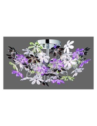 [S-TRIOR60014017] Plafoniera Flower 4xE14 Cromo Fiori Multicolor Ø51 cm Trio Lighting