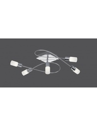 [S-TRIO621410505] Plafoniera Moderna Cromo 5 Led