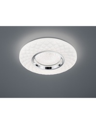 [S-TRIOR62720101] Plafoniera Moderna Led Dimmer Magnolia Bianco Decori Rombo Ø39 cm