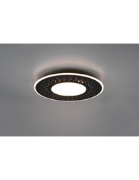 [S-TRIO626910332] Plafoniera Moderna Verus Nero LED Dimmer 44W