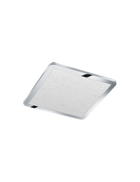 [S-TRIO686512406] Plafoniera Quadrata Bagno Led Dimmer 22w Cromo IP44