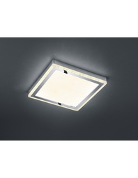 [S-TRIOR62611906] Plafoniera Quadrata Doppio Led Rgbw Dimmerabile Bianco 40x40 cm
