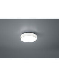 [S-TRIO621911201] Plafoniera Soffitto Led Dimmer Cambio Colore Tessuto Bianco Ø30 cm