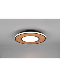 [S-TRIO626610232] Plafoniera Vintage Legno Led Dimmer Ø50 cm