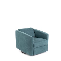 [S-RE/210/AM] Poltrona reclinabile manuale regolabile, 85-140cm x 70cm x 69-96cm, in tessuto acquamarina con struttura in legno massello