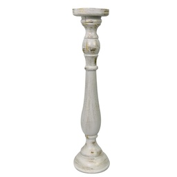 [S-V6182860000] Portacandele candelabro legno bianco ø11,5x47 cm
