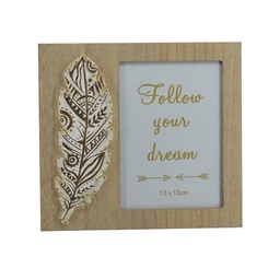 [S-V3313980000] Portafoto da tavolo rettangolare in legno plume cm23,5x2,5h21,5