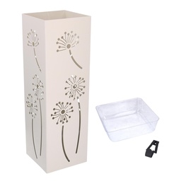 [S-V3504160000] Portaombrelli metallo crema soffioni quadro 15,5x15,5 cm