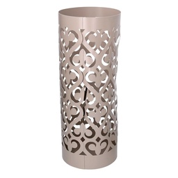 [S-V3505330000] Portaombrelli Metallo Cuori Tortora Tondo 19x49 cm