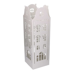 [S-V3505380000] Portaombrelli Metallo Palazzo Bianco Quadro 15,5x15,5 cm