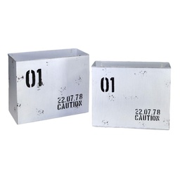 [S-V6442330000] Portariviste metallo bianco bristol 34,5x15,5x28 cm