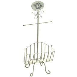 [S-V6214380000] Portarotolo a stelo metallo Le Bain con portariviste 34x23h82