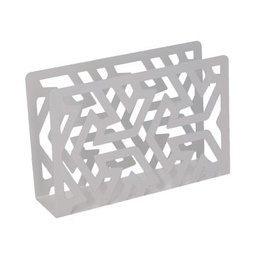 [S-V5926050000] Portatovaglioli Metallo Frecce Bianco Rettangolare 14,5x4h10 cm